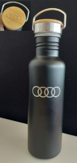 Imagen de BOTELLA AUDI ACERO NEGRA