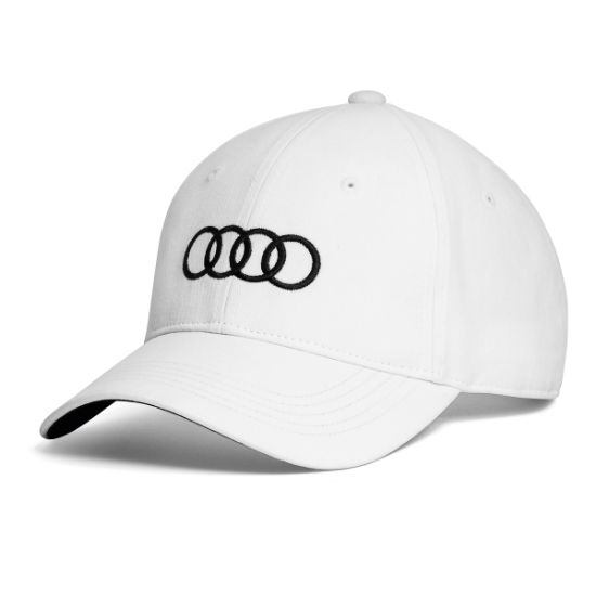 Imagen de GORRA AUDI BLANCO  AROS NEGROS