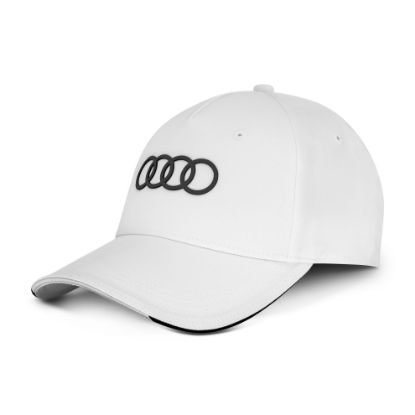 Imagen de GORRA AUDI BLANCA AROS NEGROS
