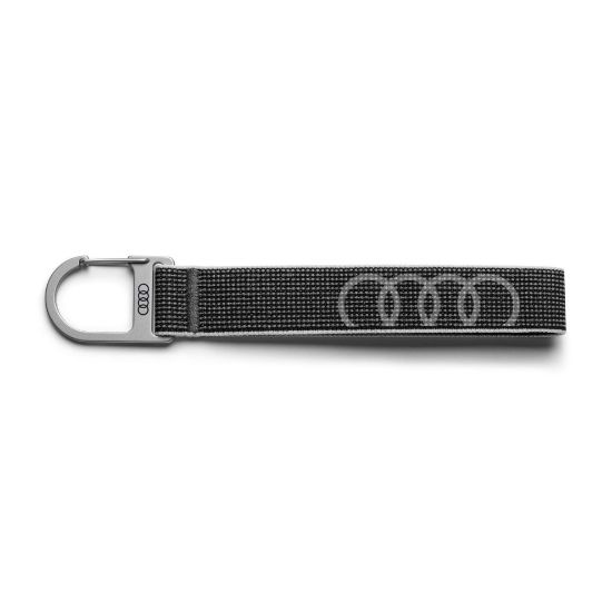 Imagen de LLAVERO AUDI LOOP GRIS AROS GRABADOS