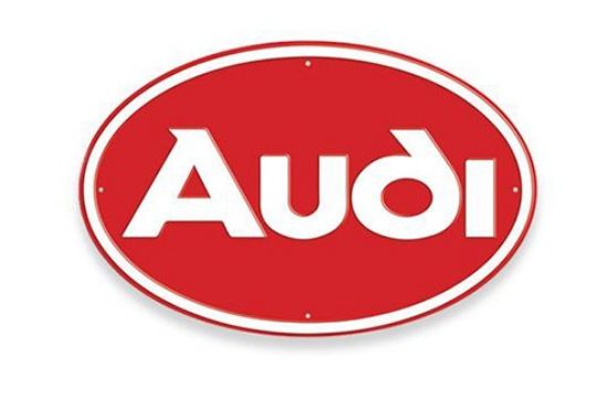 Imagen de LETRERO AUDI OVALADO ROJO VINTAGE