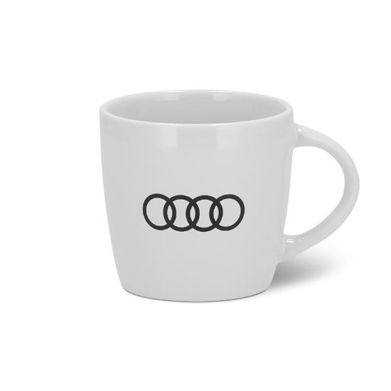 Imagen de TAZA AUDI BLANCA AROS NEGROS